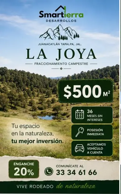 Terrenos en Tapalpa Jalisco en una zona con gran crecimiento