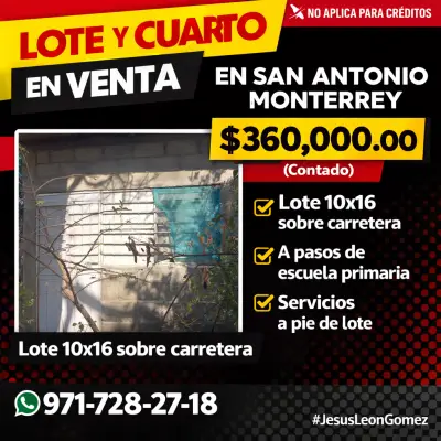 Lote de terreno en Salina Cruz, oax. | san antonio Monterrey