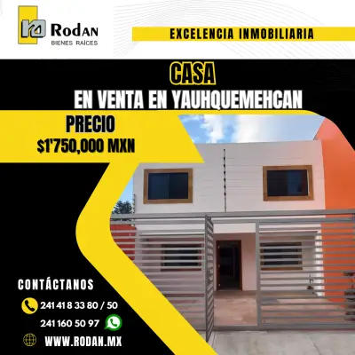 Casa en venta en yauhquemehcan