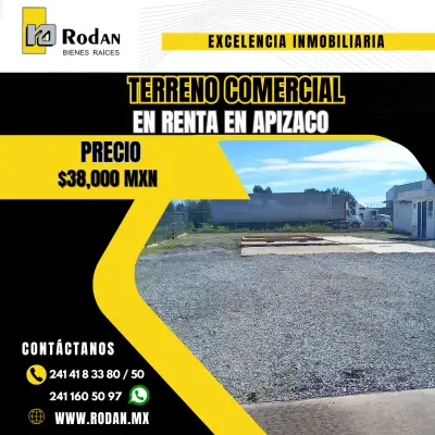 Terreno en renta en Apizaco gasera