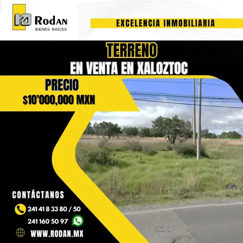 Terreno en venta en xaloztoc frente a poliquimia