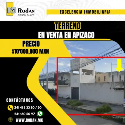 Propiedad que se vende como terreno en Apizaco