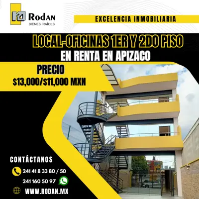 Local-oficina en renta en Apizaco