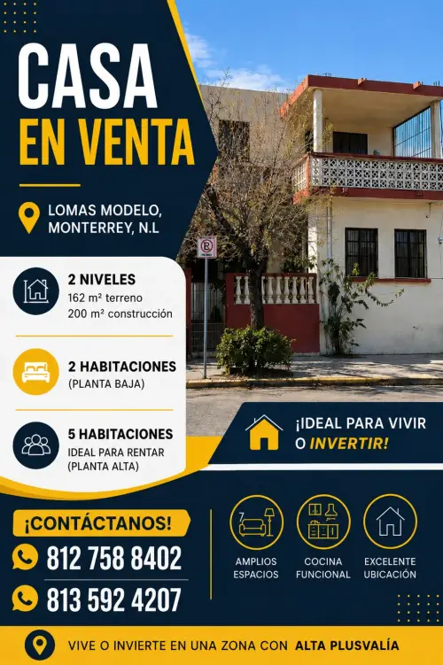 Casa en venta col lomas modelo. Monterrey, n.L