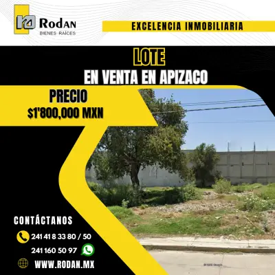 Lote en venta en Apizaco pepsi