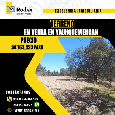 Terreno en venta en yauhquemehcan