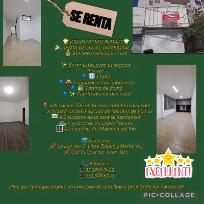 Local comercial en renta zona zapatera