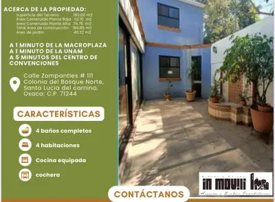 Casas en venta en Oaxaca, 4 rec., col. Del bosque, sta lucia