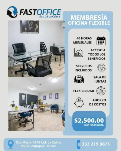 Membresia de oficina privada 40 horas mensuales