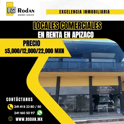 Locales en renta en plaza comercial en Apizaco