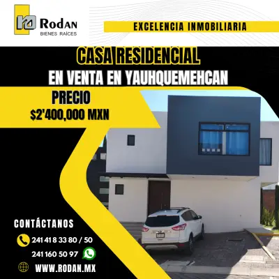 Casa en venta en yauhquemehcan