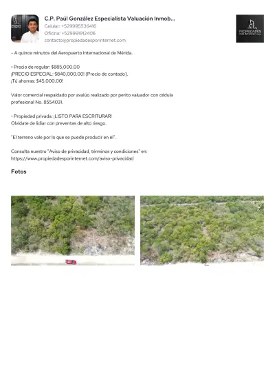 Terreno en venta en Umán - foto 3