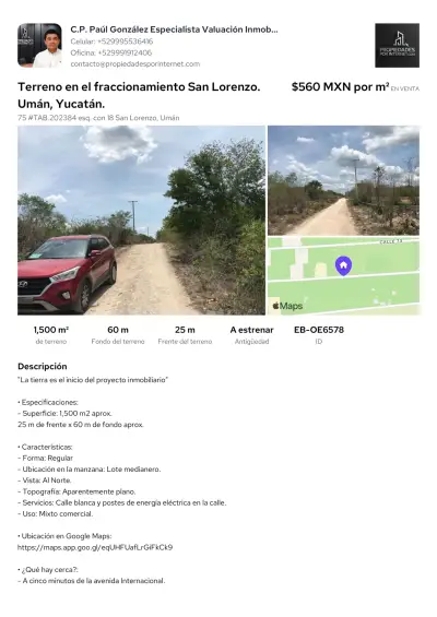 Terreno en venta en Umán - foto 4