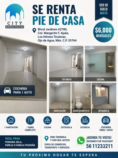 Casa en renta los héroes Tecámac