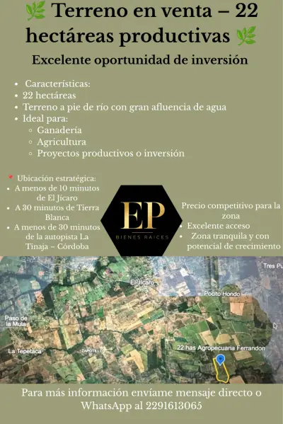 Rancho en venta en tierra blanca, Veracruz.