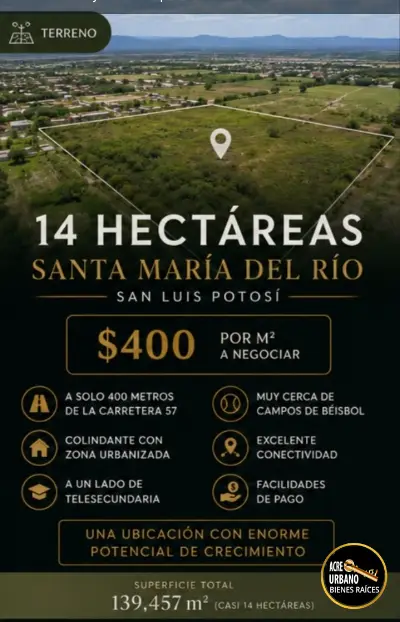 Terreno en Santa Maria del Río
