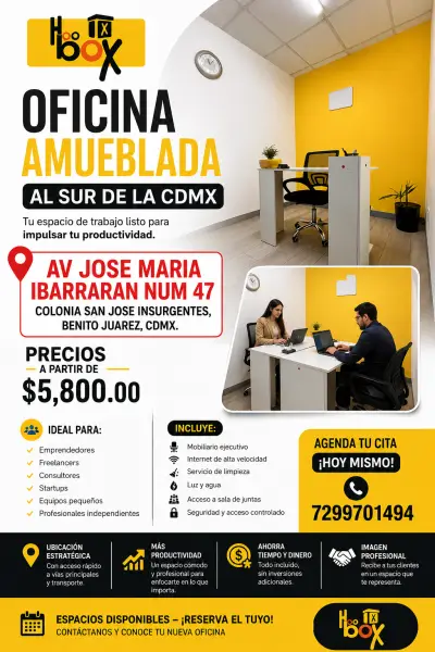 Renta amueblada al sur de la Ciudad de México