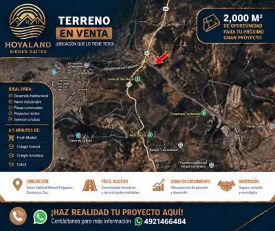 Se vende terreno en av. Vetagrande, Zacatecas, zac.