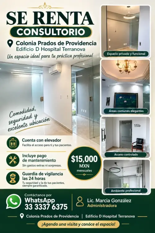 Renta consultorio prados de providencia