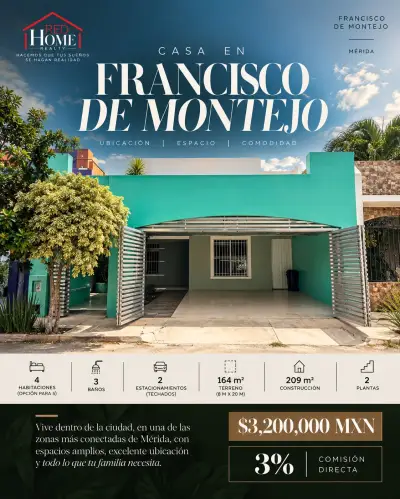 Casa en venta en francisco de montejo merida Yucatan