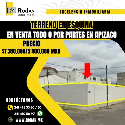 Terreno en venta en Apizaco