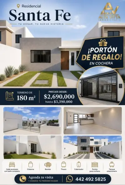 Casa 1 planta residencial santa fe