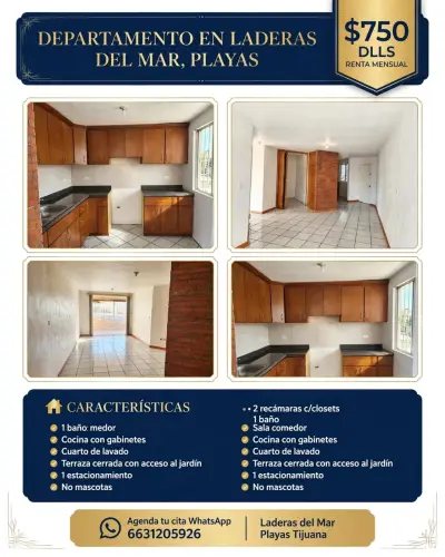 Laderas del mar, playas de Tijuana 750 dlls