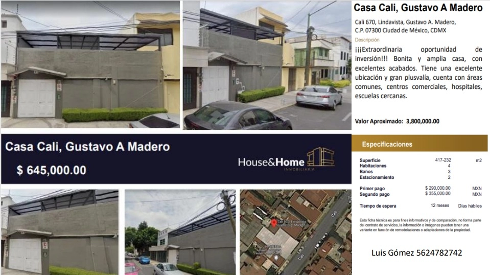Casa de recuperación bancaria en Lindavista en Gustavo A Madero - Portal  Inmuebles y mas propiedades en Mexico