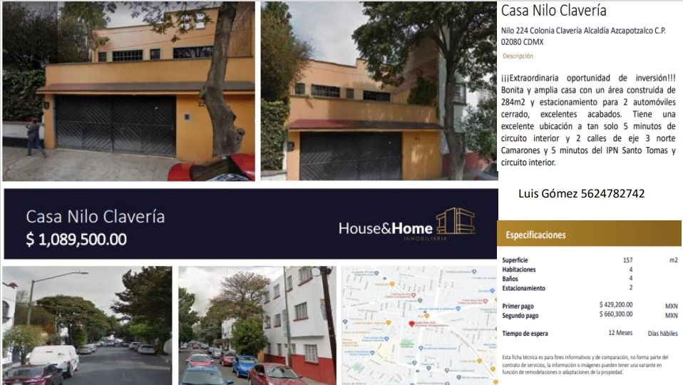 Casa de recuperación bancaria en Claveria en Azcapotzalco - Portal  Inmuebles y mas propiedades en Mexico