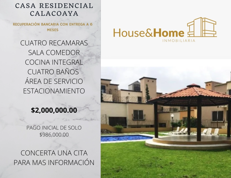 Casa de recuperación bancaria en Calacoaya en Atizapán de Zaragoza - Portal  Inmuebles y mas propiedades en Mexico