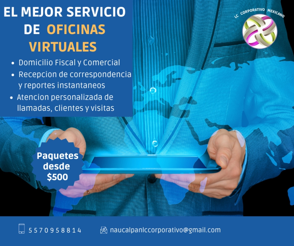 ¡RENTA DE OFICINAS VIRTUALES CONTACTANOS Y CONTRATA AHORA!