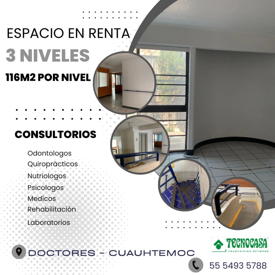 Se renta espacio para consultorios - laboratorios