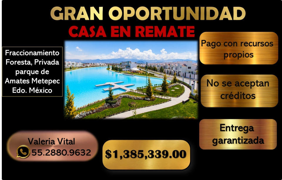 CASA EN REMATE EXCLUSIVO FRACCIONAMIENTO