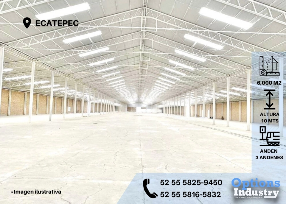 Nave industrial en Ecatepec para renta 