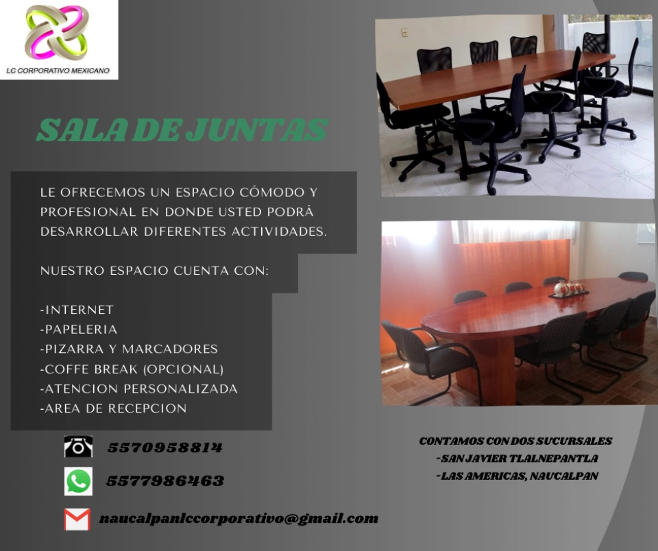 SALA DE JUNTAS EN ALQUILER A MUY BUEN PRECIO POR HORA