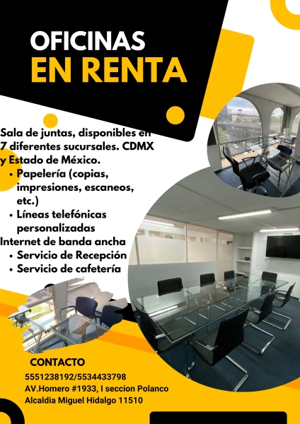 OFICINAS FISICAS Y VIRTUALES EN RENTA