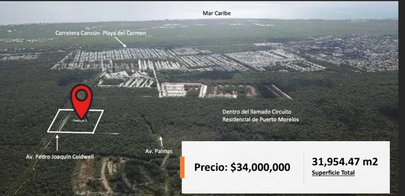 Terreno en Venta a Plazos en Puerto Morelos, Quintana Roo