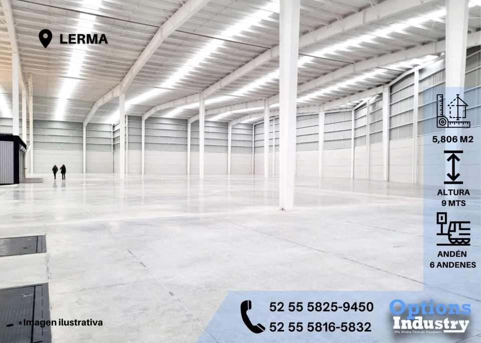 Oportunidad de nave industrial en renta, Lerma