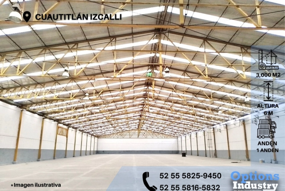 Alquila nave industrial en Cuautitlán Izcalli