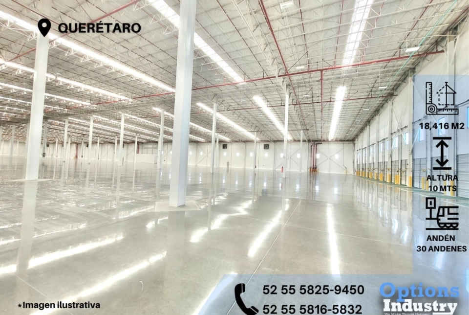 Nave industrial disponible para renta en Querétaro