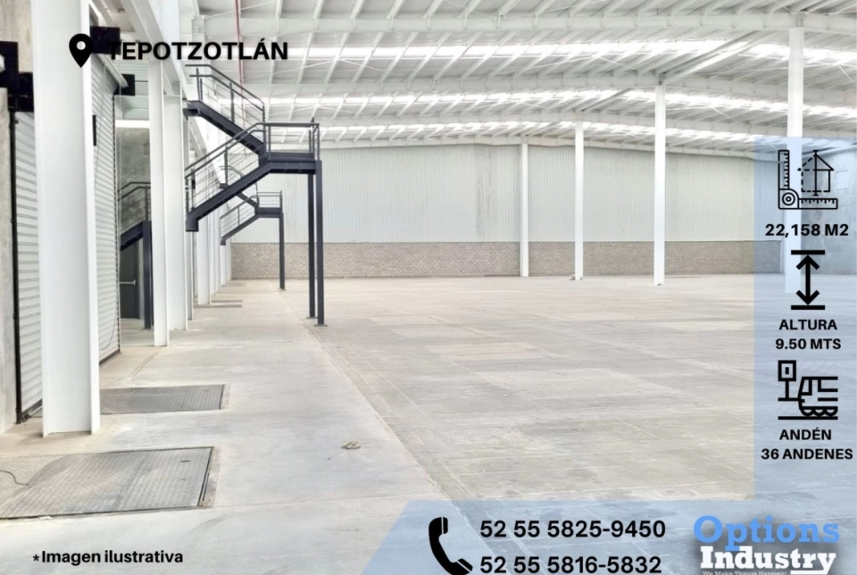 Nave industrial para renta en Tepotzotlán