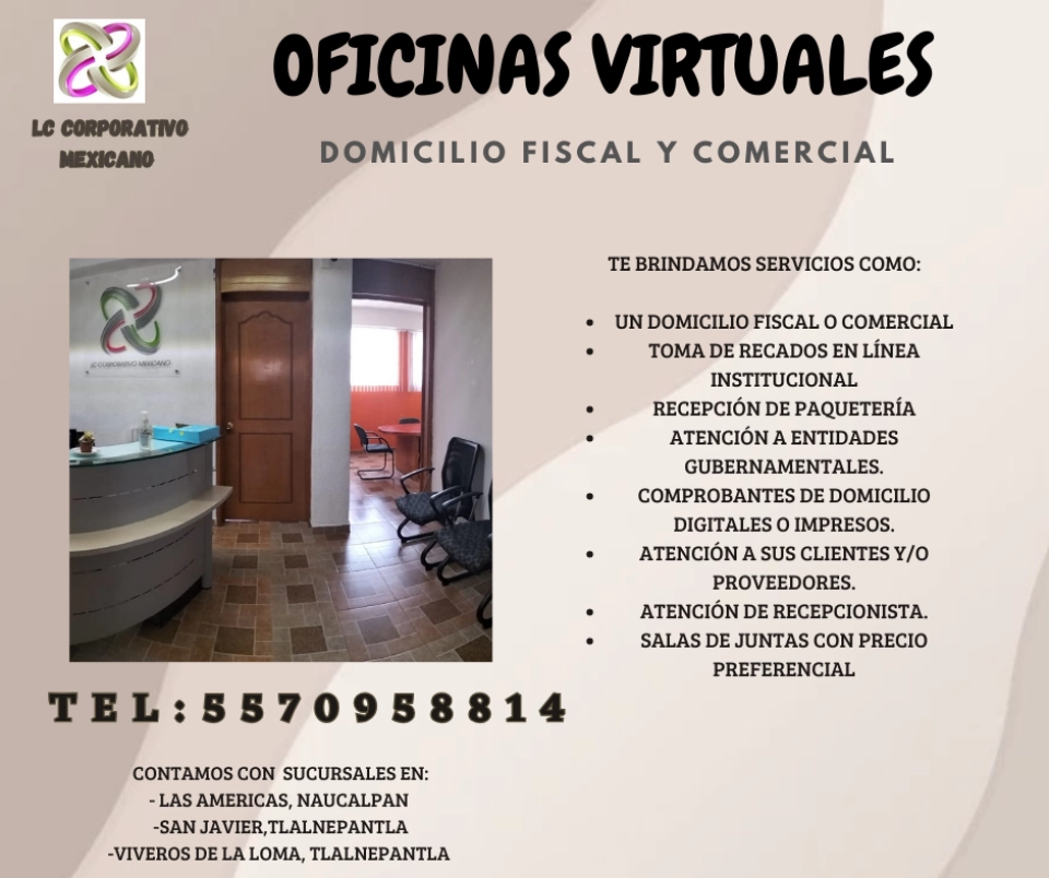 OFICINA VIRTUAL CON DOMICILIO FISCAL Y COMERCIAL 