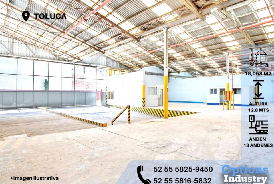 Nave industrial en Toluca para alquilar