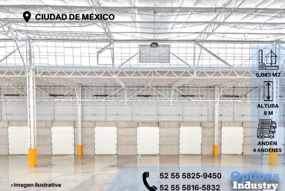 Nave industrial en zona Ciudad de México para rentar