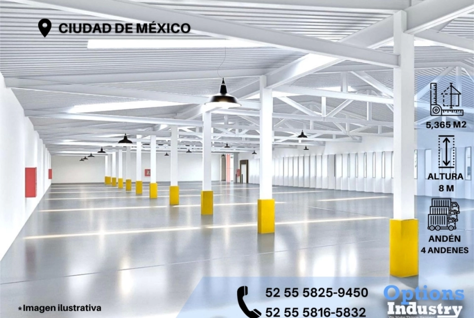 Inmueble industrial ubicado en Ciudad de México para alquil