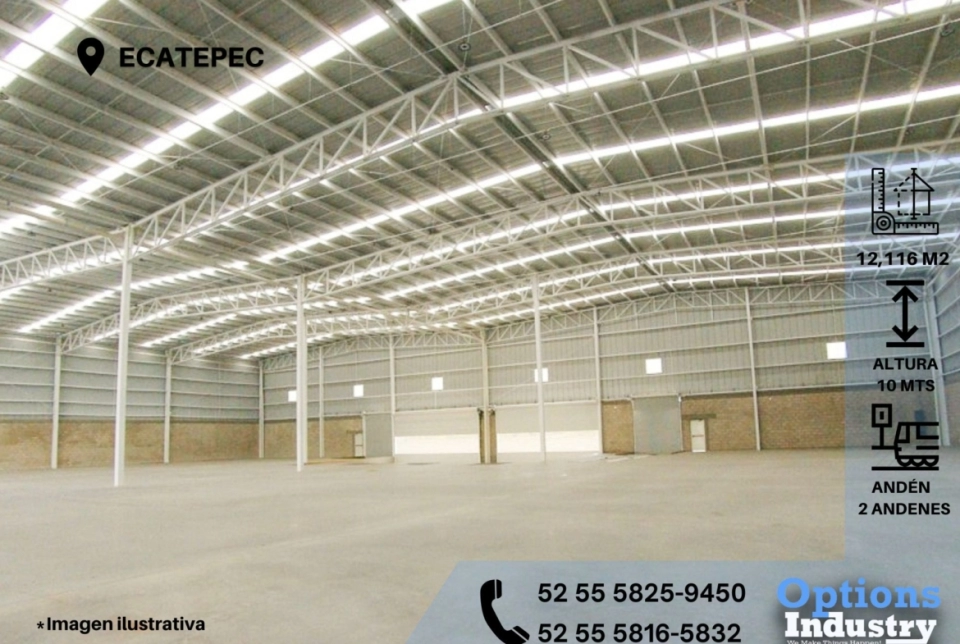 Nave industrial para alquilar en Ecatepec