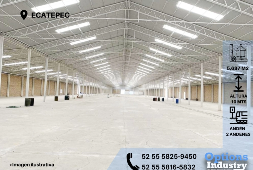 Increíble nave industrial para alquilar en Ecatepec