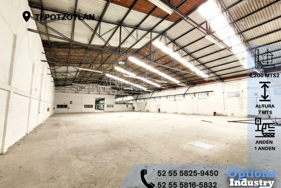 Warehouse rental opportunity in Tepotzotlán