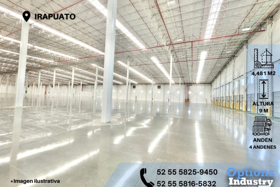 Renta en zona de Irapuato inmueble industrial