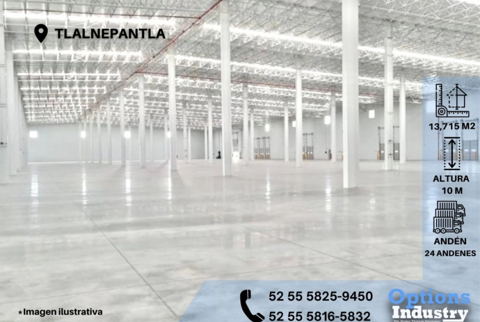 Industrial space for rent in Tlalnepantla